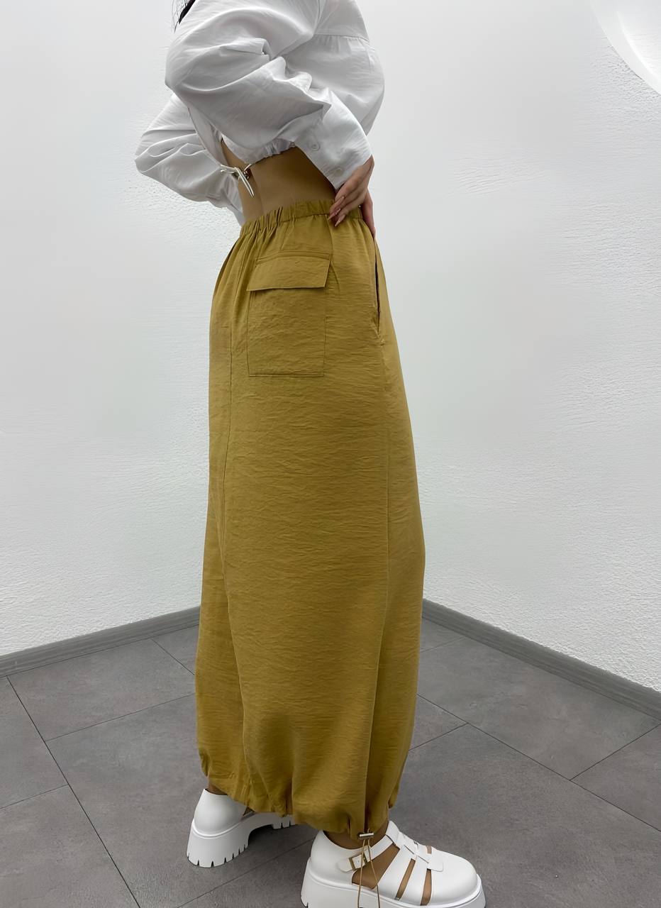 Cargo Pocket Parachute Fabric Elastic Skirt - ET00016