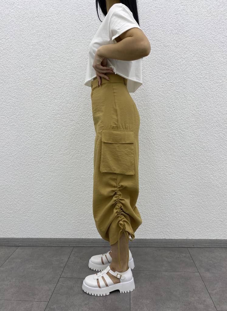 Cargo Pocket Parachute Fabric Elastic Skirt - ET00003