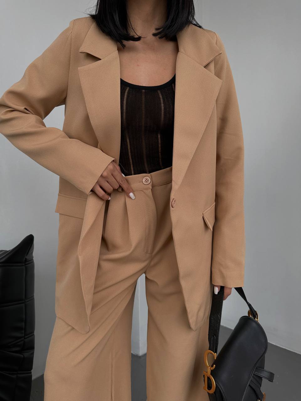 Palazzo Trousers Jacket Set - TK00003