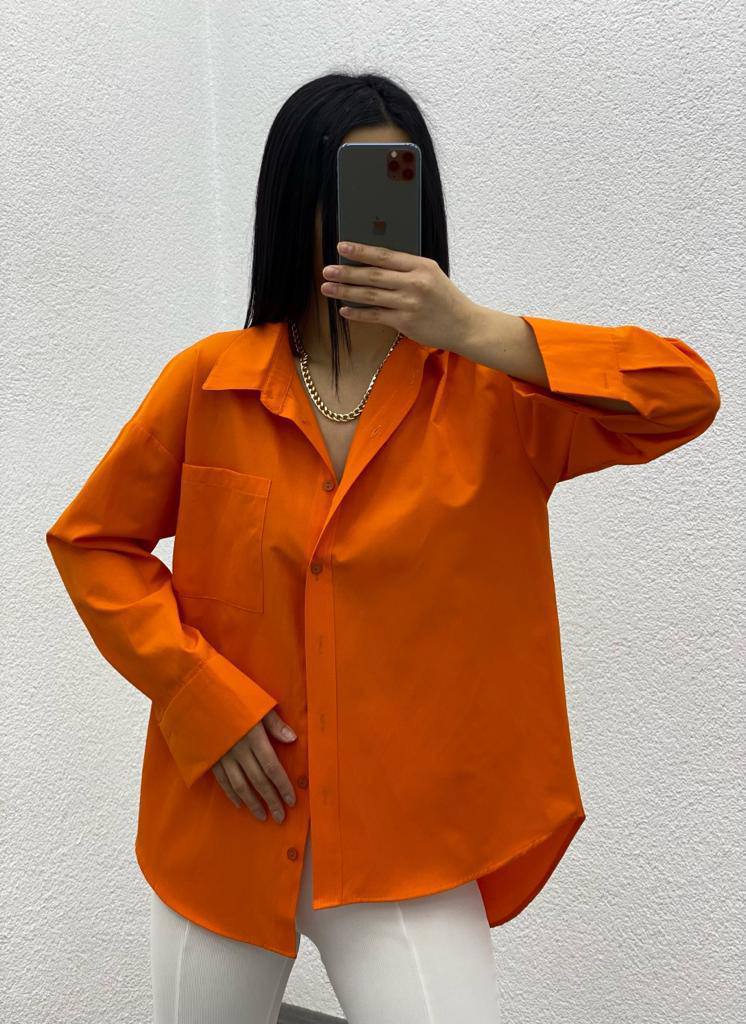 Poplin Shirt with Pockets - G00011