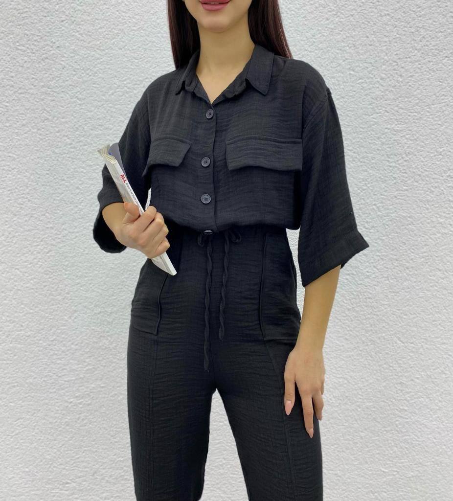 Shirt Collar Overalls - 00008