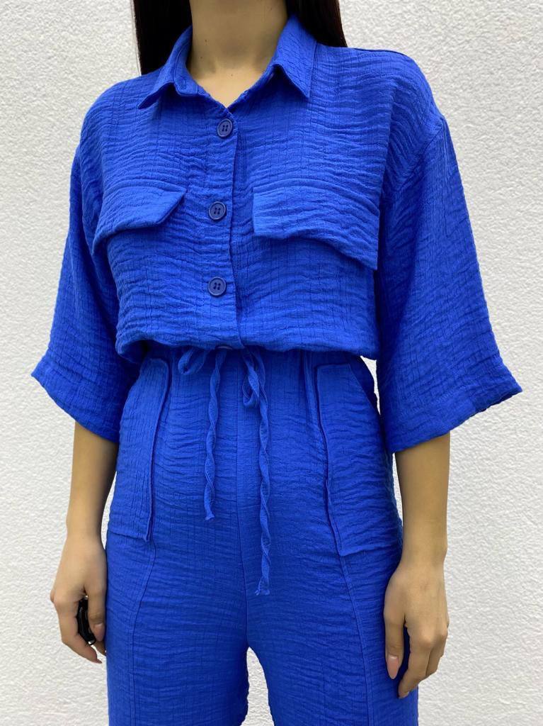 Shirt Collar Overalls - 00008