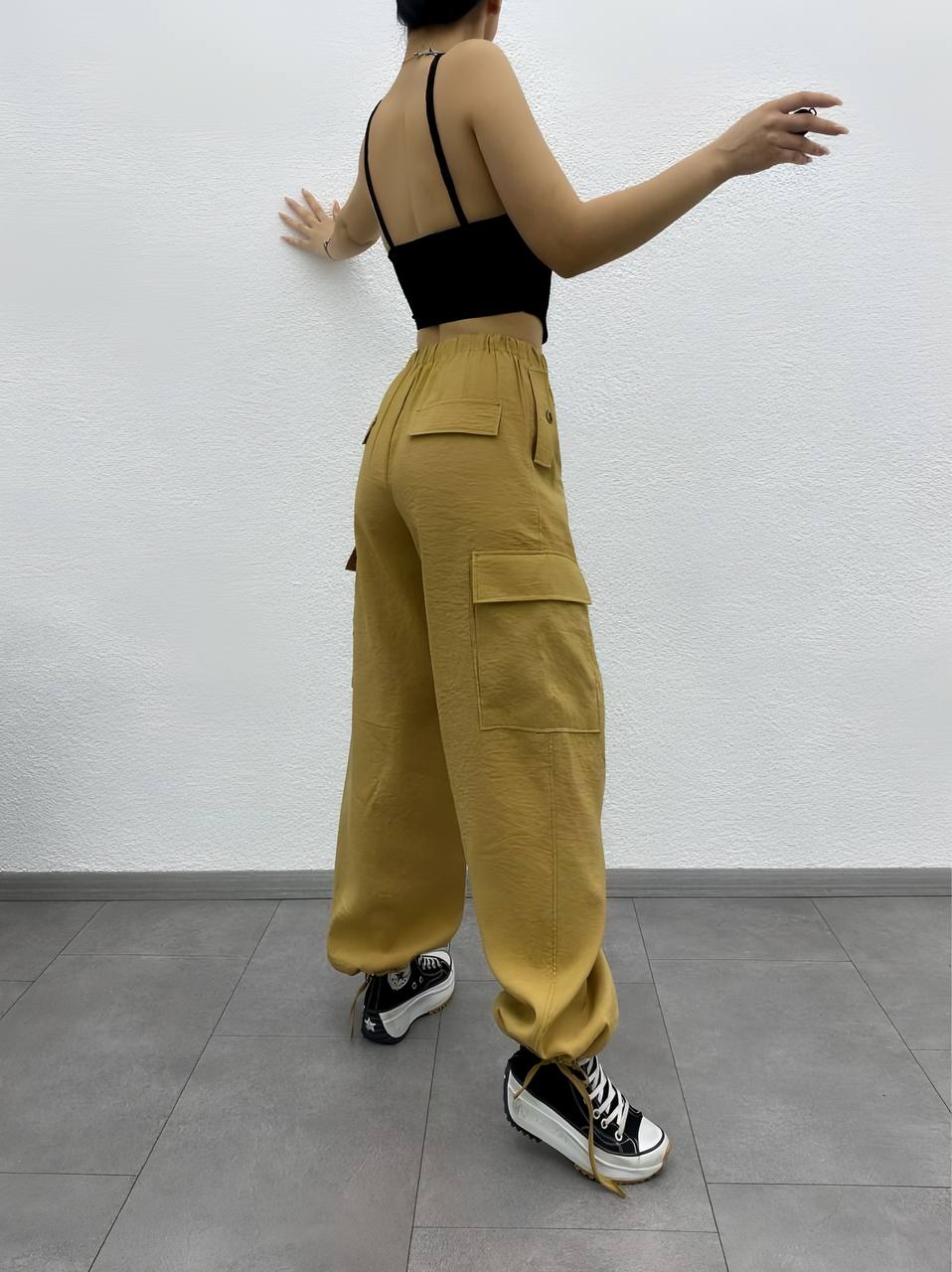 Cotton Parachute Pant with Pockets - P00024