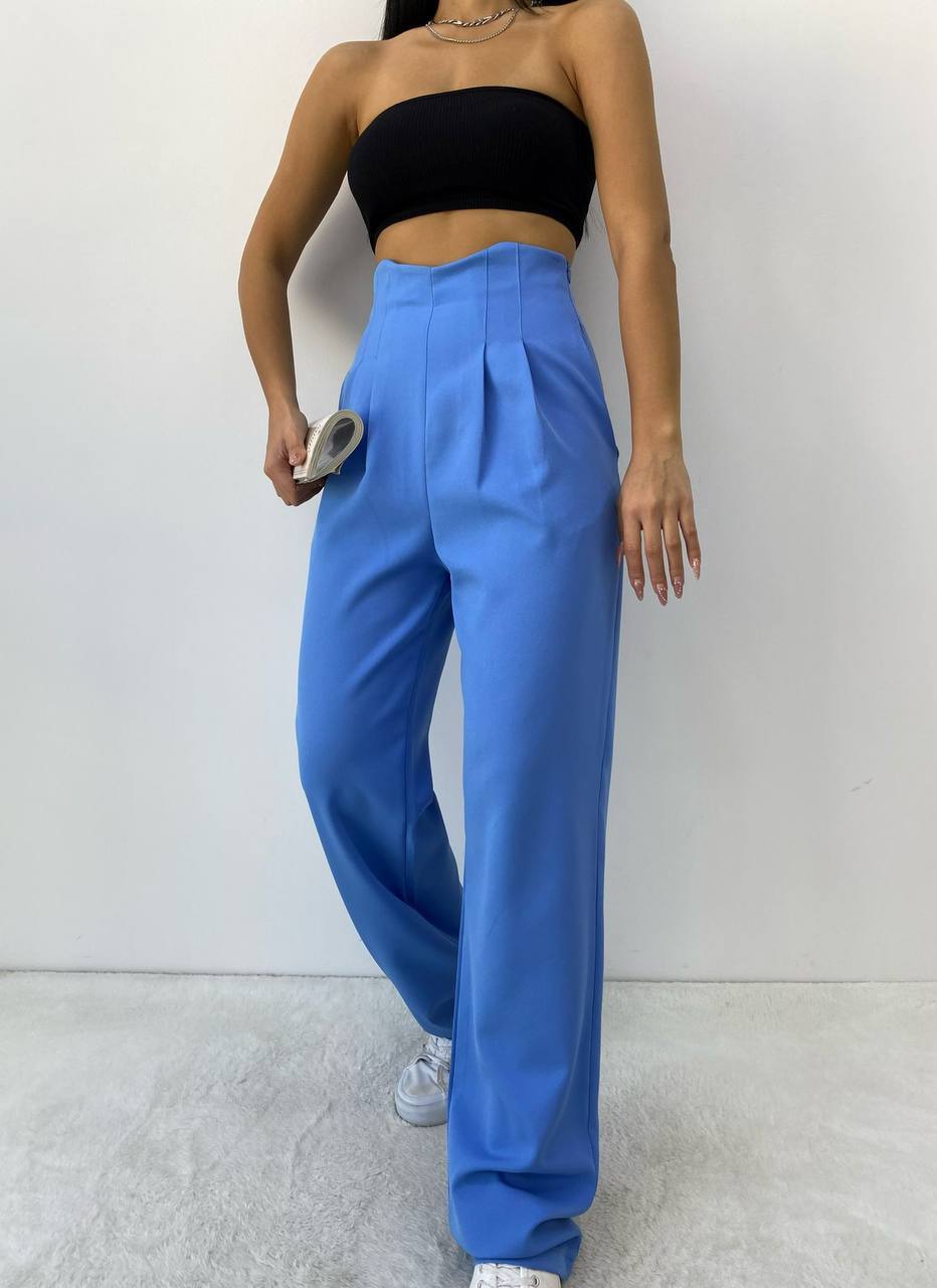 Pleated Fabric Palazzo Pant - P00008