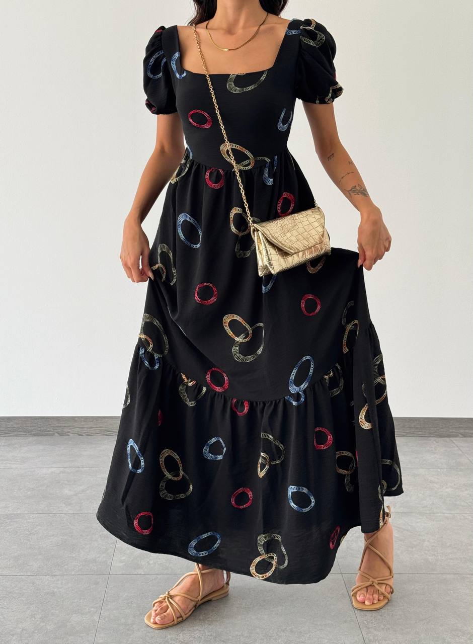 Backless Maxi Dress Wholesale Black Color - 00007