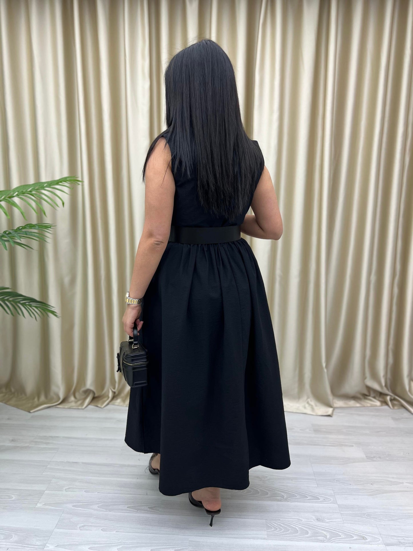 Utility Belted Maxi Shirt Dress - 00151
