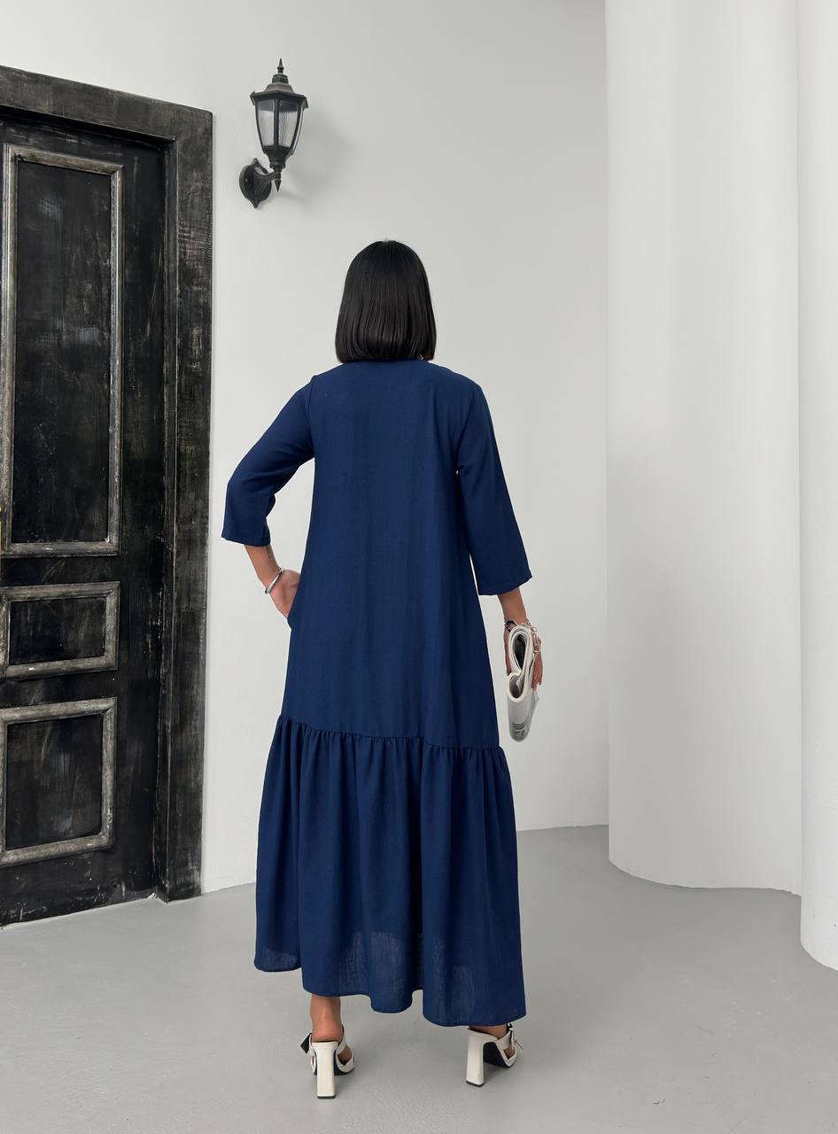 Zippered Tiered Maxi Dress - 00148