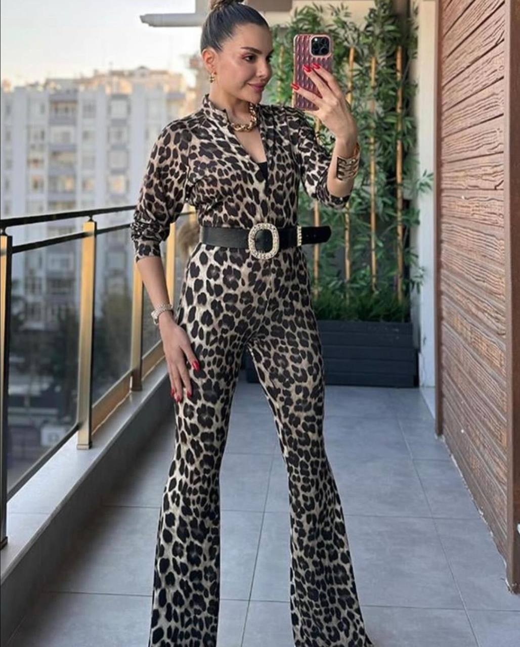 Pieta Leopard Pattern Jumpsuit - 00118