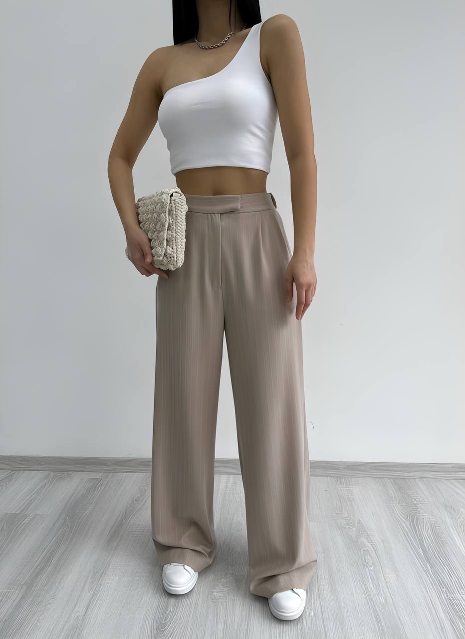palazzo pants wide leg pants fabric striped pants - P00037