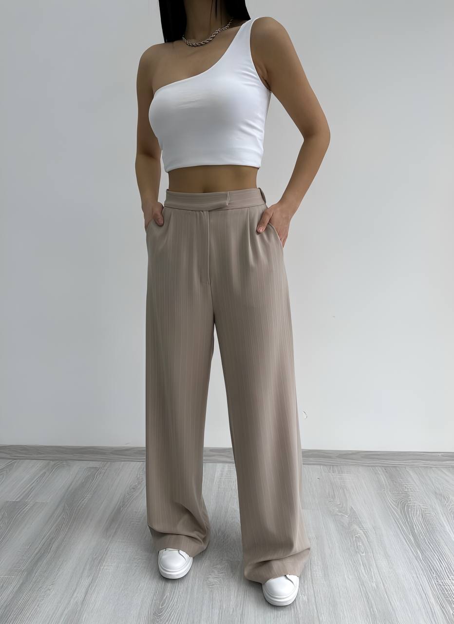 palazzo pants wide leg pants fabric striped pants - P00037