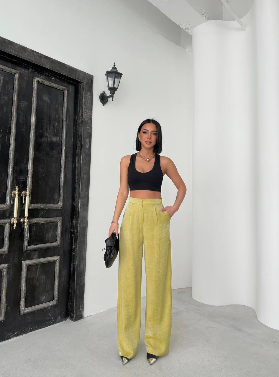 Linen Wide-Leg Trousers - P00084