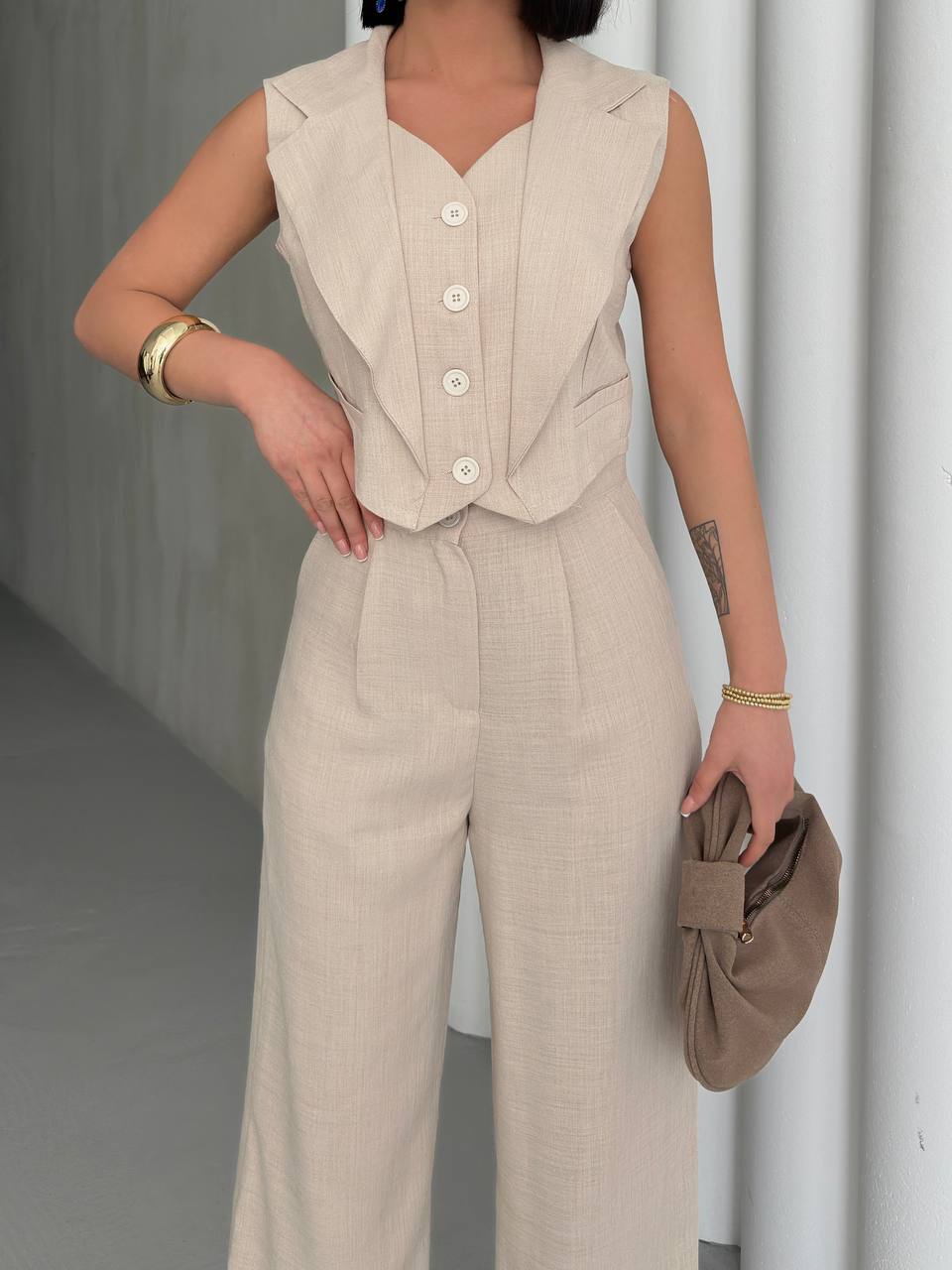 Linen Elegance Two-Piece Set -TK00085