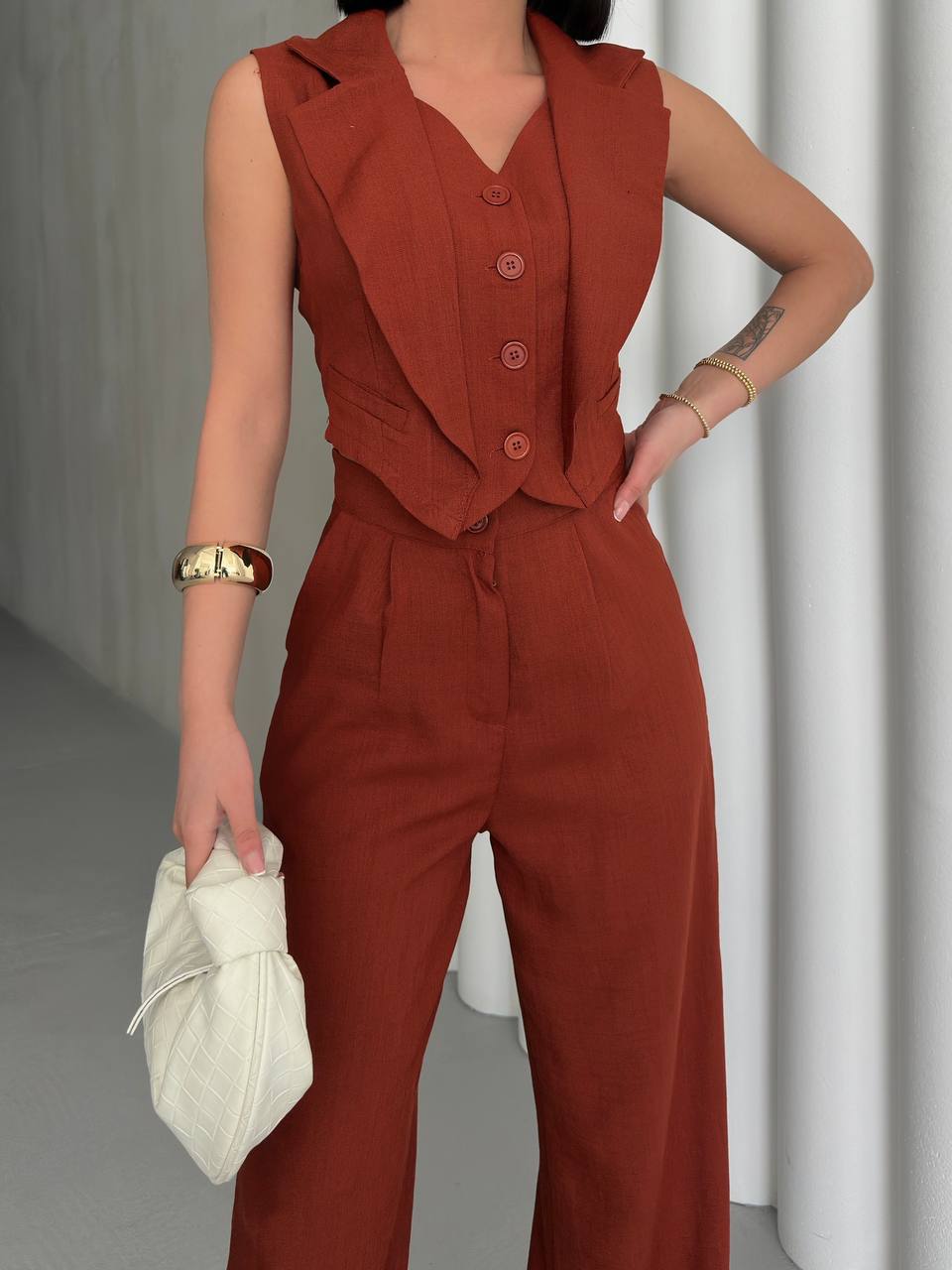 Linen Elegance Two-Piece Set -TK00085