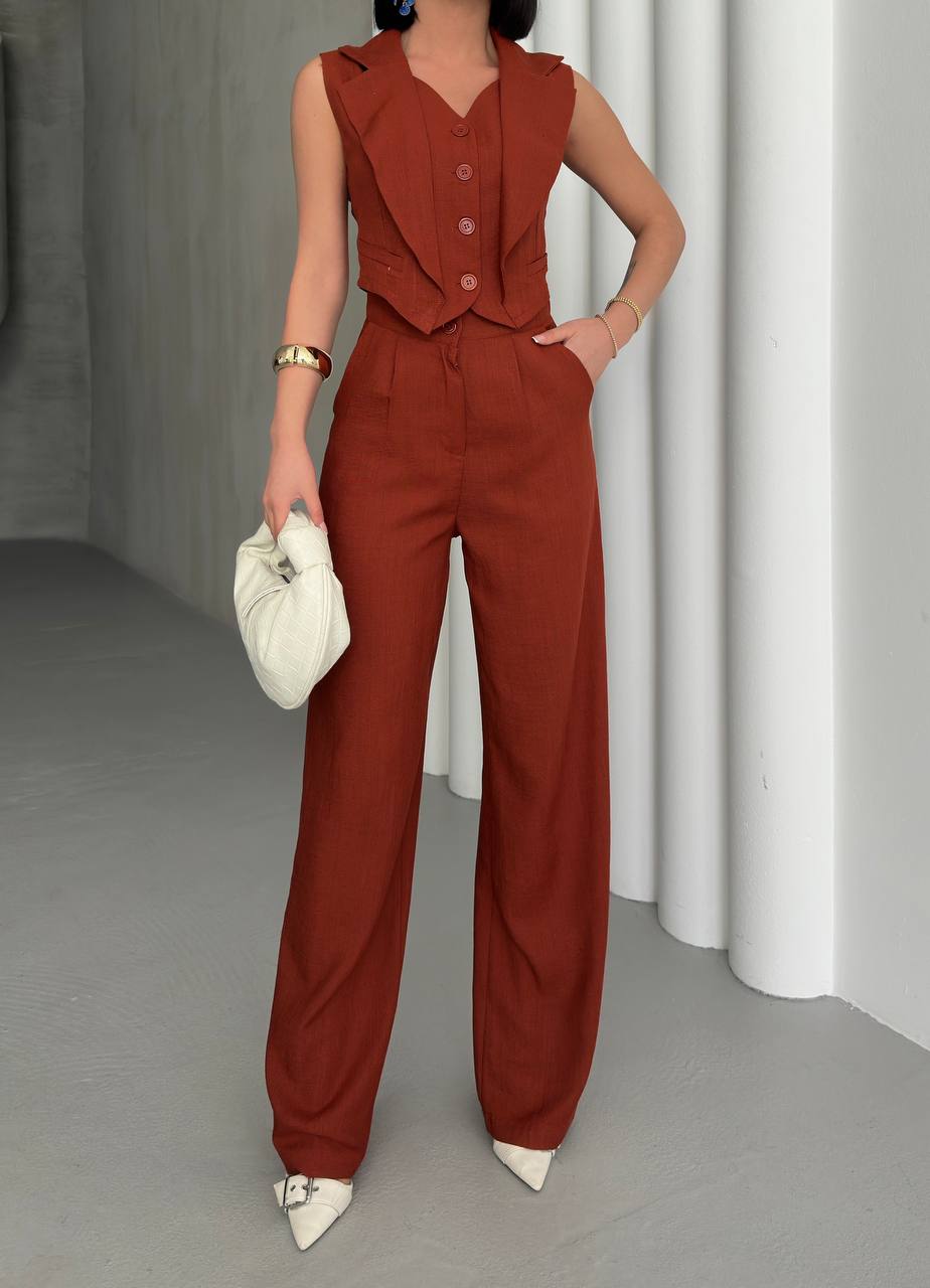 Linen Elegance Two-Piece Set -TK00085