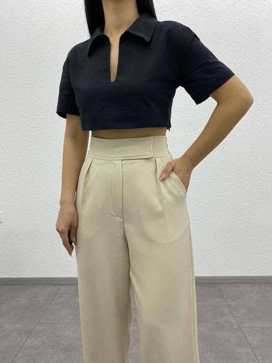 Shirt Collar Crop - G00018
