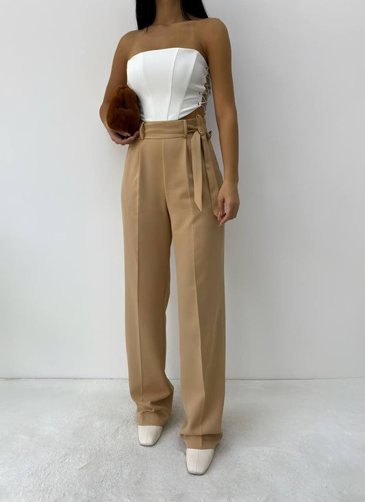 Palazzo Pant with Belt - P00023