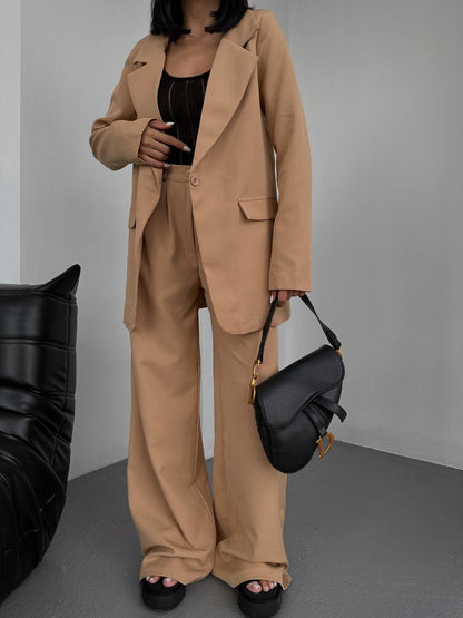 Palazzo Trousers Jacket Set - TK00003