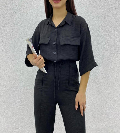 Shirt Collar Overalls - 00008