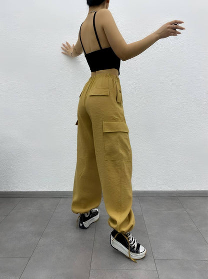 Cotton Parachute Pant with Pockets - P00024