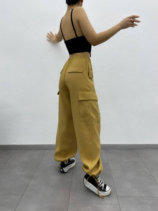 Cotton Parachute Pant with Pockets - P00024
