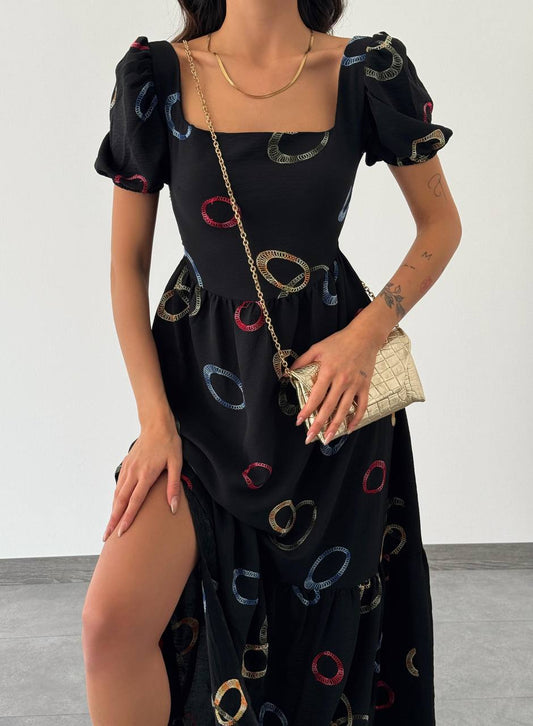 Backless Maxi Dress Wholesale Black Color - 00007