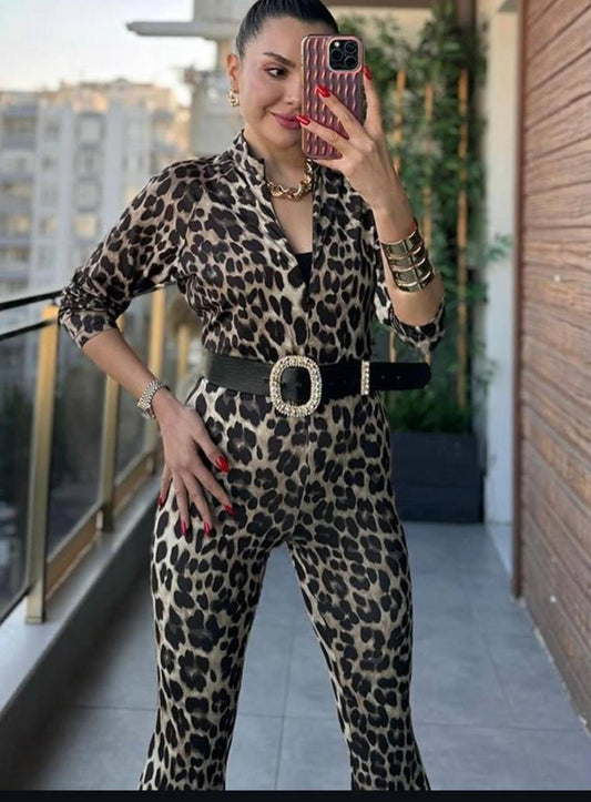 Pieta Leopard Pattern Jumpsuit - 00118