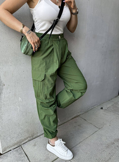 Parachute Fabric Cargo Pants - P00075
