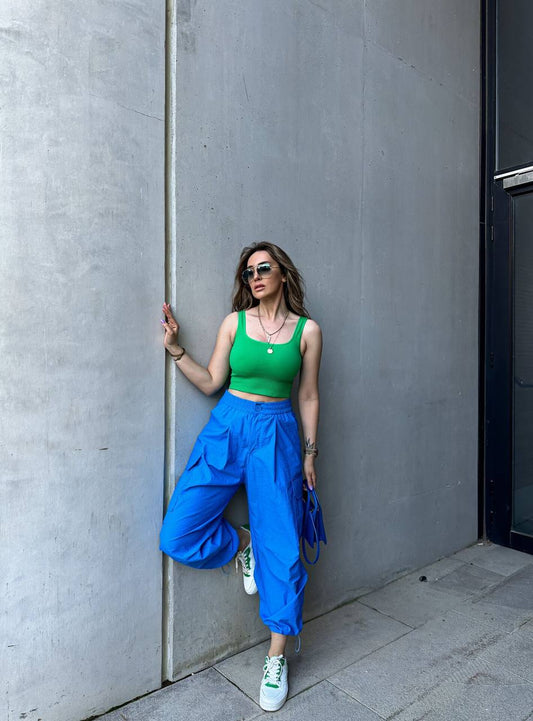 Parachute Fabric Cargo Pants - P00075