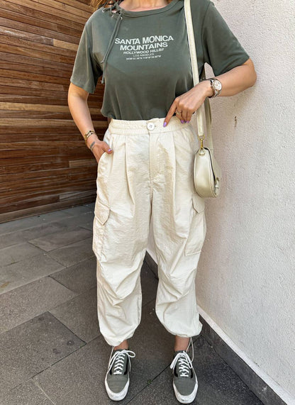 Parachute Fabric Cargo Pants - P00075