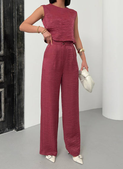Luna Textured Two-Piece Set - TK00089