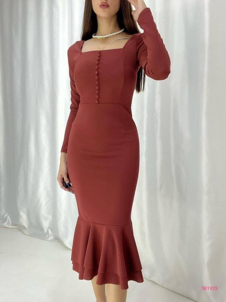 Button Detail Fish Dress - 00025