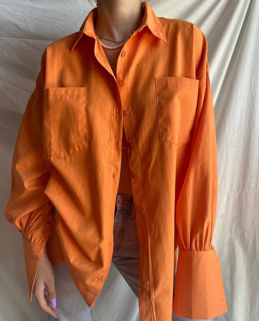 Casual oversize linen shirt - G00030