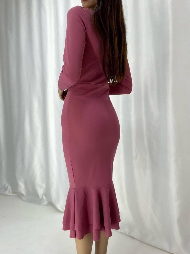 Button Detail Fish Dress - 00025
