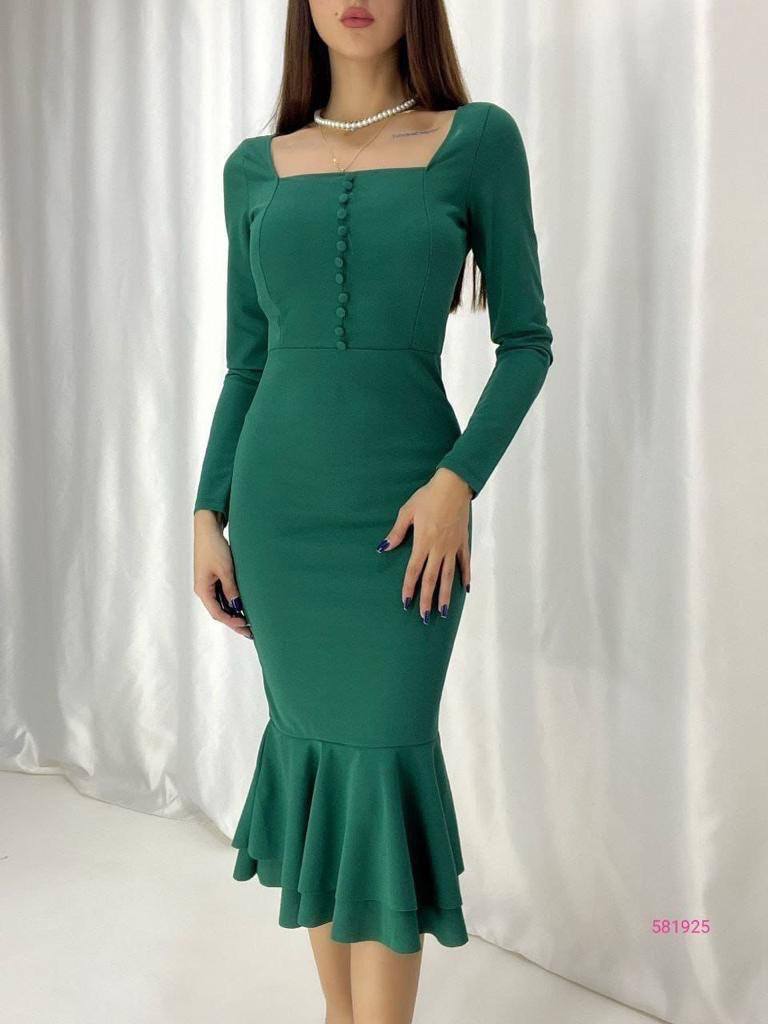 Button Detail Fish Dress - 00025